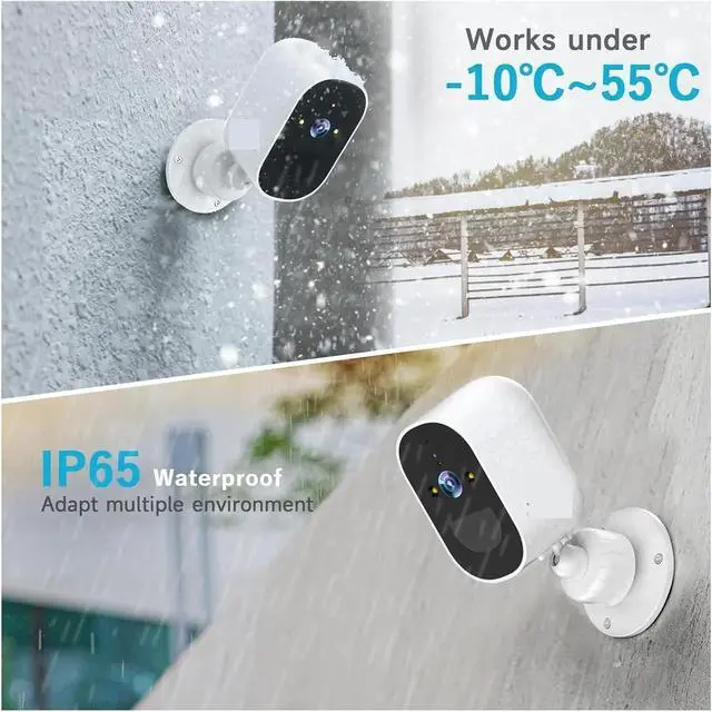 Alt view image 3 of 6 - 1080P Solar Security Camera WiFi 2K Solar Battery Powered Camera HD Home Surveillance Protection(AU Plug,NewCam 64G Card)