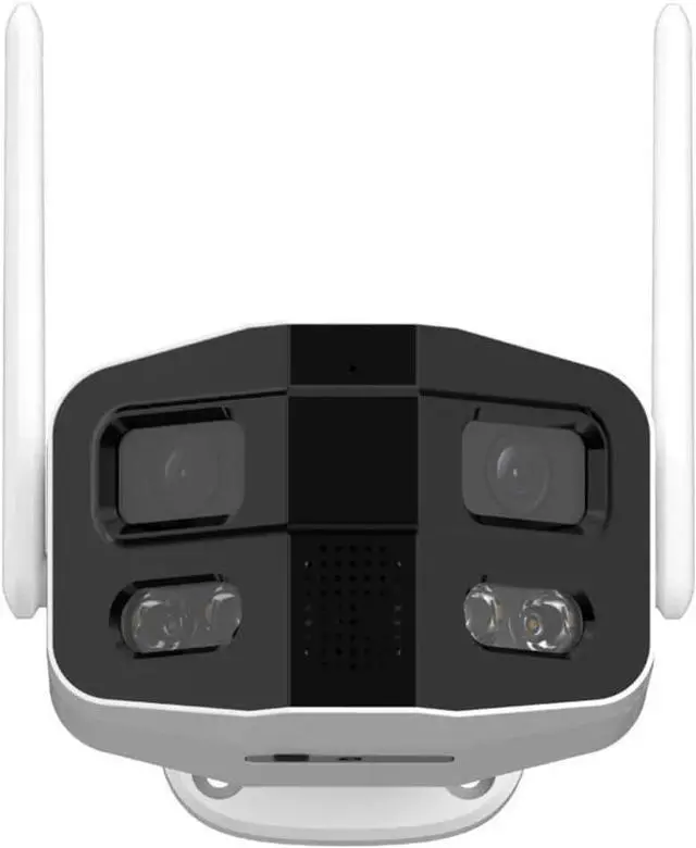 Main image of 4MP 2.5K Dual-Lens Large Wide 180°Security Camera, Outdoor Camera,with Color Night Vision/Siren/2-Way Talk IP Camera(US Plug)