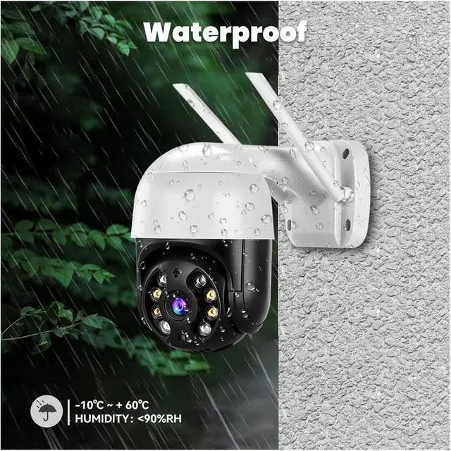 Alt view image 4 of 6 - 4K 8MP PTZ WiFi IP Camera Outdoor 4X Digital Zoom AI Human Detect Wireless Camera H.265 P2P Audio 1080P 5MP Security CCTV Camera(5mp EU Plug no Card)