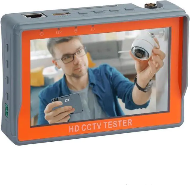 Main image of CCTV Tester, CCTV Tester IV5 8MP 12V1A AHD TVI CVI 5'' Monitor Security PTZ Support PAL/NTSC Video Signal CVBS Testing Portable