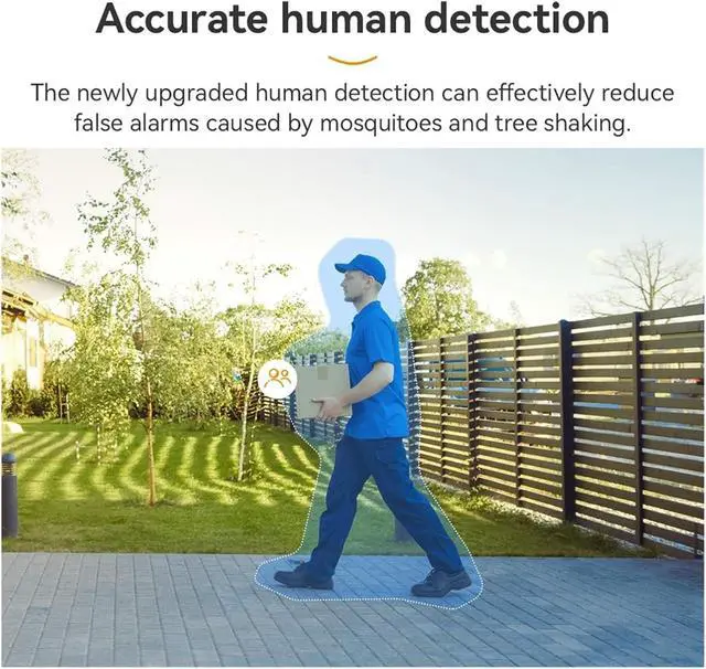 Alt view image 3 of 7 - 3MP Outdoor Camera Colorful Night Vision Wi-Fi IP66 AI Human Detection Camera Surveillance(EU Plug,DK7 3MP Add 64G)