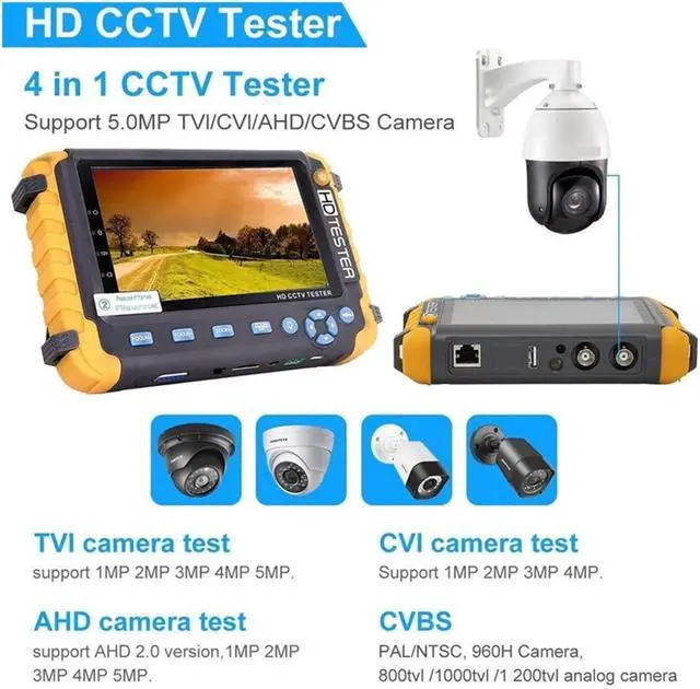 Alt view image 5 of 7 - CCTV Tester, 8MP CCTV Tester Monitor AHD TVI CVI Cameras Surveillance Camera IPTV CCTV