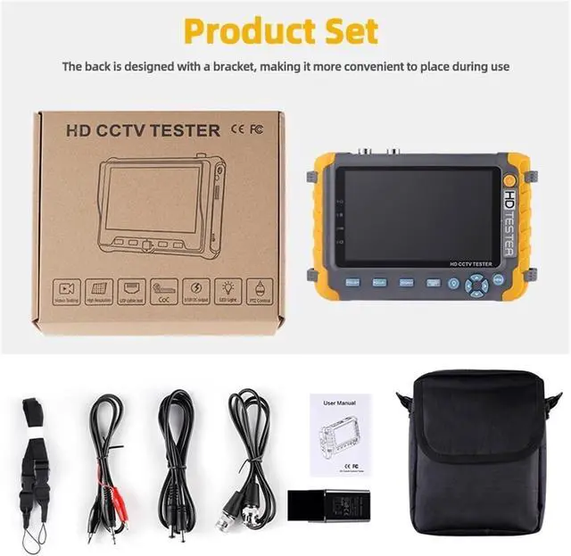 Alt view image 4 of 7 - CCTV Tester, 8MP CCTV Tester Monitor AHD TVI CVI Cameras Surveillance Camera IPTV CCTV