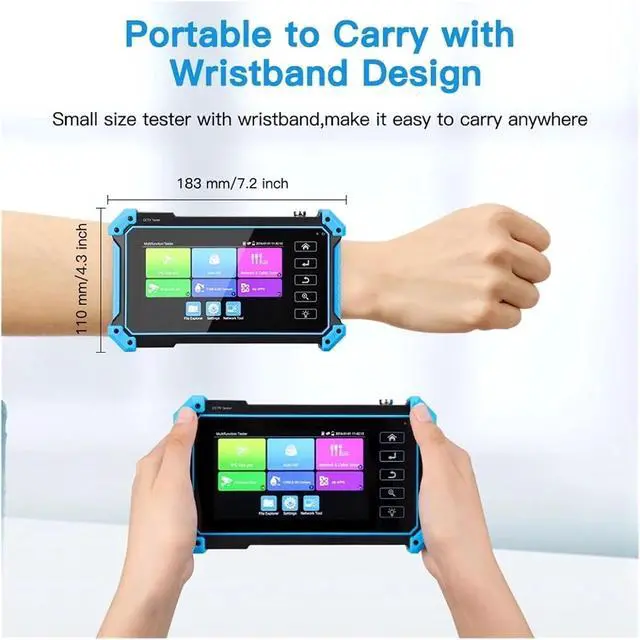 Alt view image 4 of 7 - CCTV Tester, 12MP IPC Tester 8MP/AHD/CVI/TV/SDI CCTV with VGA Input 5.4in Monitor for IP Camera CFTV(IPC-5200C Plus)
