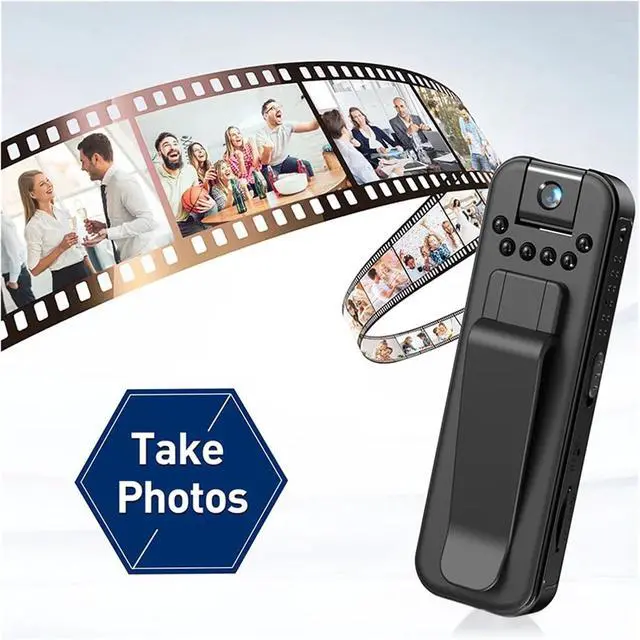 Alt view image 4 of 7 - 1080P HD Mini Camera Portable Small Digital Video Recorder Surveillance Camcorder Night Vision Video Police BodyCam Infrared(No WiFi)