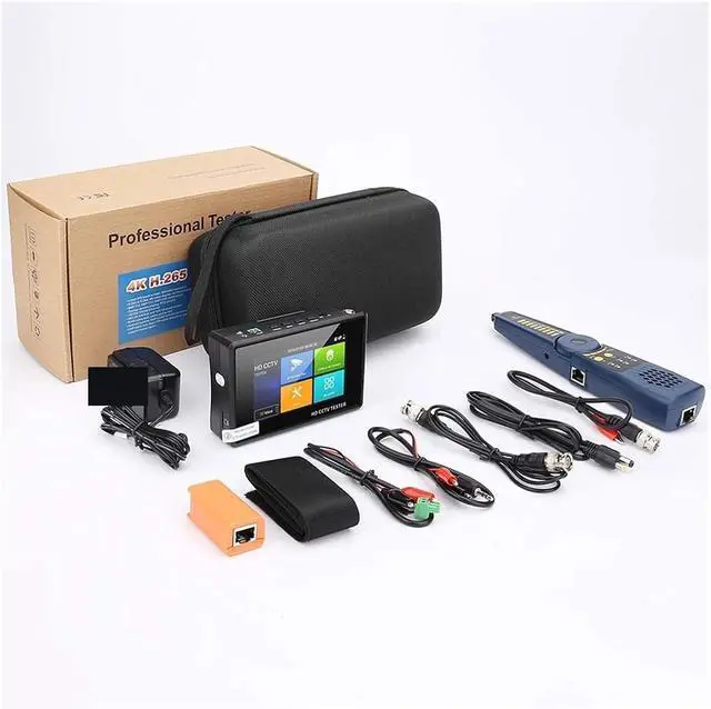 Alt view image 6 of 6 - CCTV Tester, 4 Inch 4K HD IP CCTV Tester Monitor AHD CVBS CVI TVI 8MP Camera Testing PTZ POE 48V Out