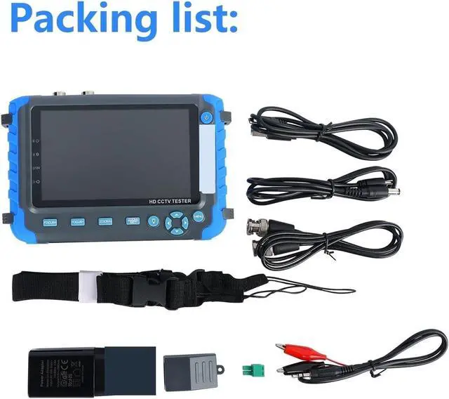 Alt view image 2 of 6 - CCTV Tester, Professional CCTV Tester 8MP AHD TVI CVI CVBS Security Camera HD Coaxial with PTZ Controller UTP Cable Test DC 12V Output(IV8C)
