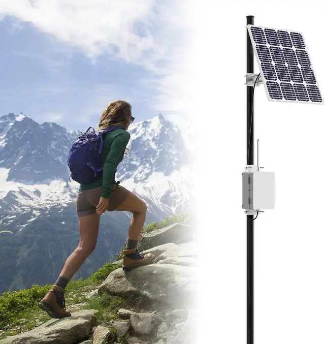 Main image of Solar Meshtastic Outdoor Node, Meshtastic Solar Node Repeater with Lora V3 Esp32 Motherboard, 915Mhz Mesh Lora Antenna, Sx1262 Bluetooth, Built-in 6000mAh Battery