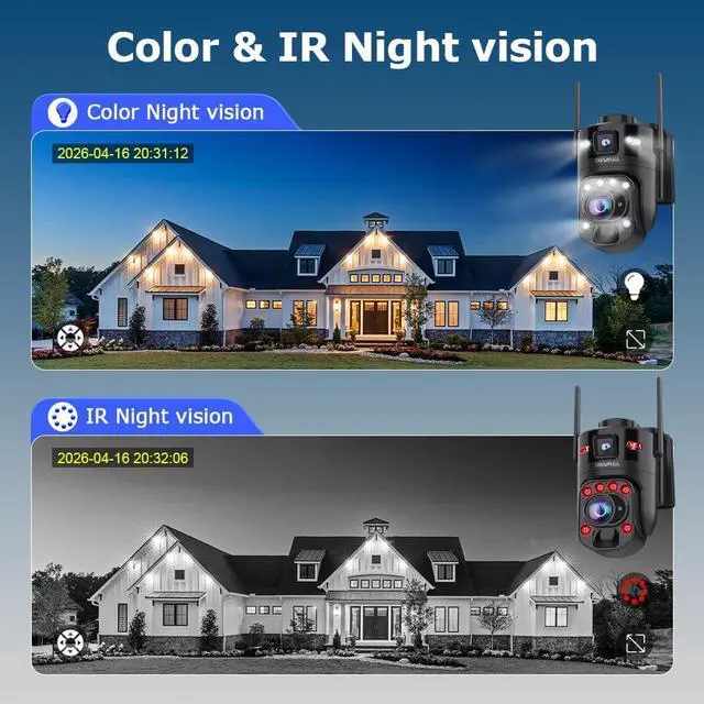 Alt view image 7 of 7 - SHIWOJIA Solar Security Cameras Wireless Outdoor, 10MP 36X Optical Zoom, 4G LTE Cellular, AOV Low Power, Color Night Vision, IP66 Waterproof, Built-in AI Smart Cameras for Home Farm Yard Monitoring