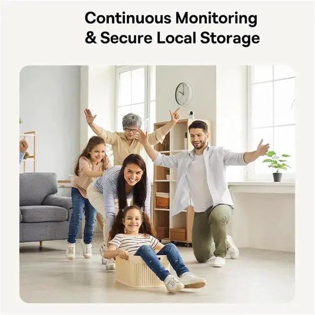Alt view image 6 of 6 - Security Camera 3MP 2K Pan&Tilt Home Protection Smart 2.4G WiFi IP Camera Wireless Home Security Full HD Auto AI Tracking(EU Plug)