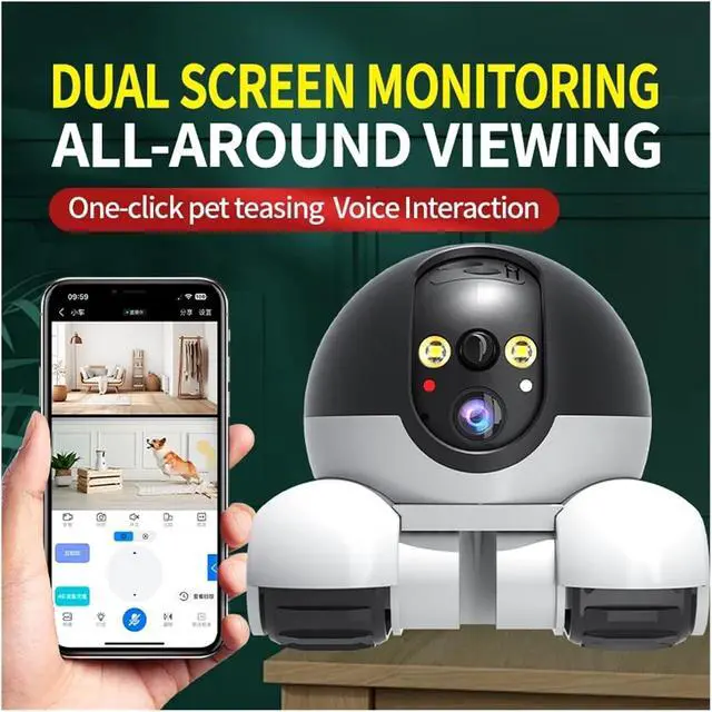 Alt view image 3 of 6 - 4MP V360pro APP Running Dual Lens IP Dome Camera Full Color AI Humanoid Detection Home Security CCTV Baby Monitor(No Card)