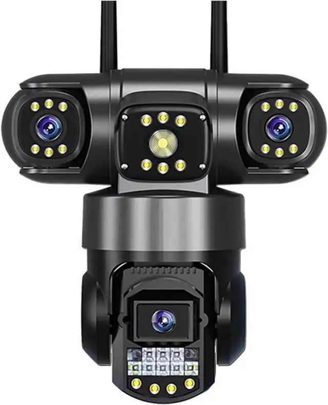 Main image of 10K 20MP WiFi IP Camera Outdoor 4 Lens 4 Screens 16X Zoom CCTV Wireless Video Surveillance Cameras 6K 12MP Security Protection(EU Plug,6K with 64G Card)