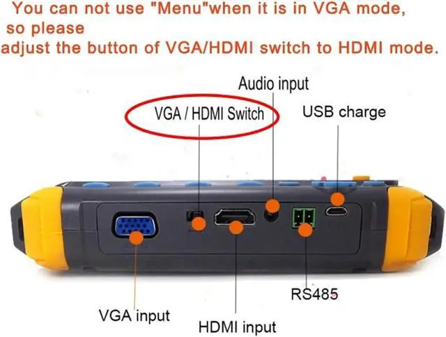 Alt view image 6 of 6 - CCTV Tester, AHD Monitor CCTV Tester CVBS Analog HD Coxial 8mp Cvi Ahd Tvi Camera Video Signal Testing CCTV 8w