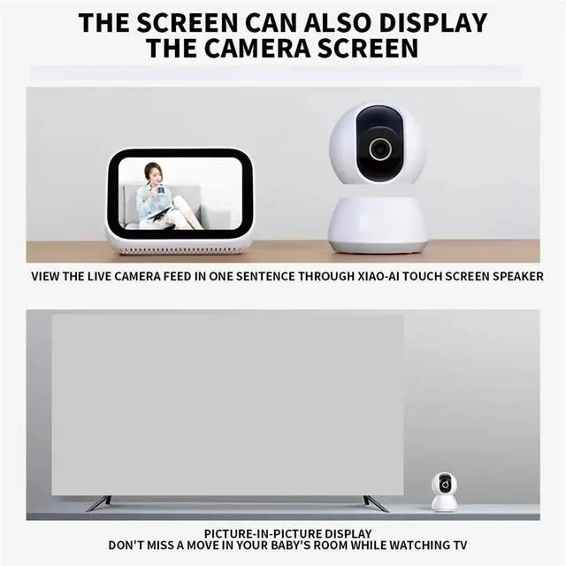 Alt view image 4 of 7 - Smart Camera 2K 1296P HD 360 Angle Indoor Baby Security Monitor WiFi Night Webcam Video IP Camera(US Plug)