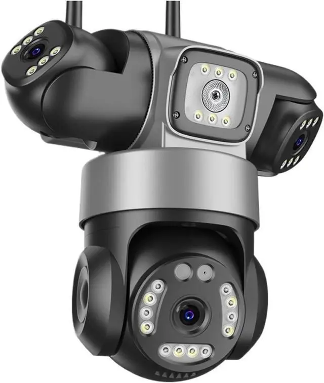 Main image of ICsee PTZ IP Camera 8K 15MP 3-Lens 3-Screen 9MP 4K 2-Way Audio WiFi Outdoor CCTV Security Surveillance Cam(EU Plug,15MP Add 32G Card)