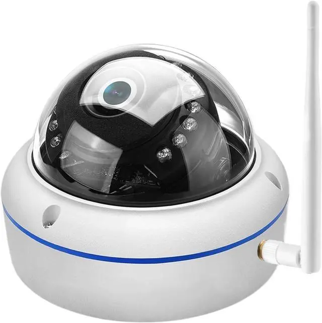 Main image of 5MP WiFi Wireless Audio Home Security Night Version IP Camera 1080P Camera Vandal-Proof 128G TFCard Outdoor Dome Camera(UK Plug_1080P with 128G Card)
