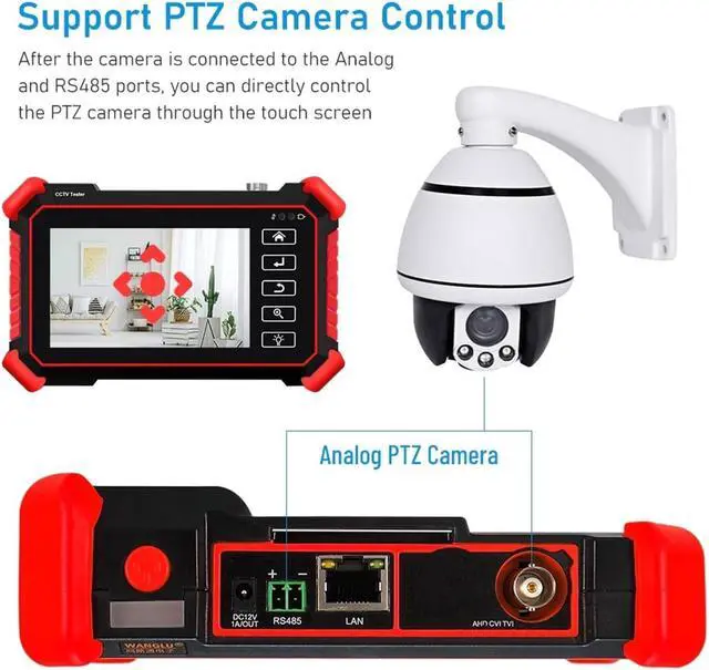 Alt view image 3 of 6 - CCTV Tester 4K IP Camera Tester 8MP CCTV Iptv 4 Inch Mini Monitor AHD TVI CVI HD Video Test H.265 PoE Power Cable Trace Testers Support IP Camera