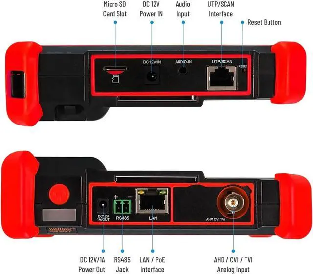 Alt view image 5 of 6 - CCTV Tester 4K IP Camera Tester 8MP CCTV Iptv 4 Inch Mini Monitor AHD TVI CVI HD Video Test H.265 PoE Power Cable Trace Testers Support IP Camera