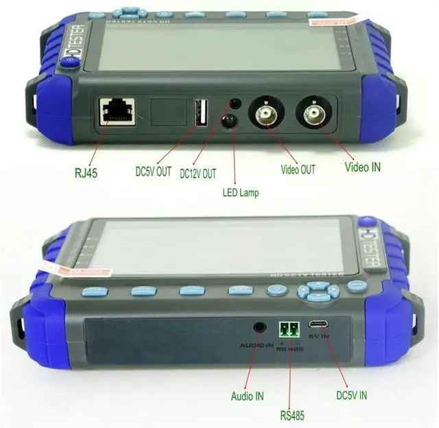 Alt view image 4 of 6 - CCTV Tester Professional CCTV Testing Tool IV8C 5 Inch TFT LCD 8MP AHD TVI 4MP CVI CVBS Camera Tester Monitor Support PTZ UTP Support IP Camera