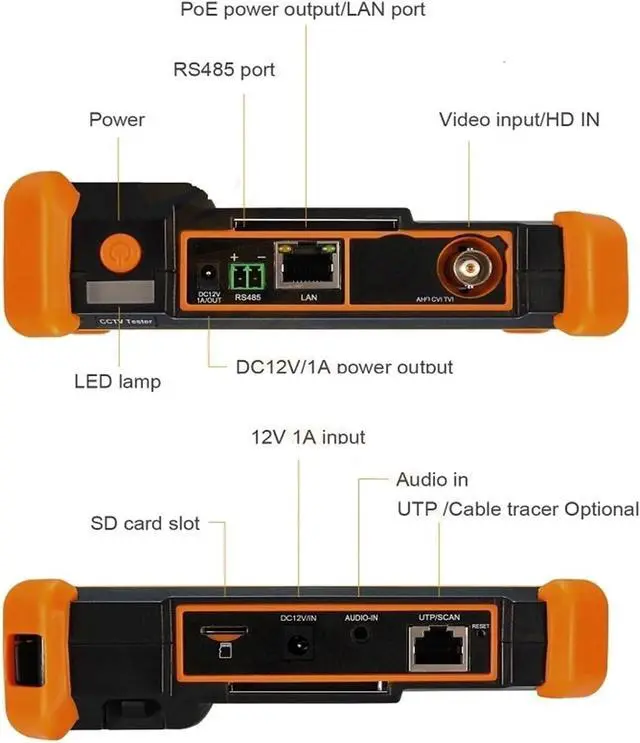 Alt view image 4 of 4 - CCTV Tester IPC Tester 8MP/AHD/CVI/TV/SDI Ipc 5200c Plus/IPC-5100 CCTV with VGA 5.4in Monitor IP Camera CFTV Support IP Camera(IPC-1910 Plus)