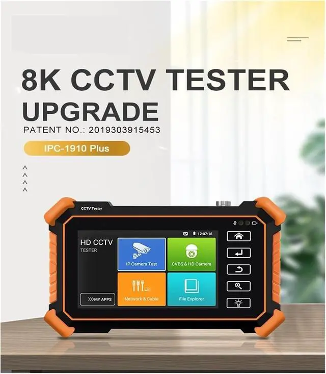 Alt view image 3 of 4 - CCTV Tester IPC Tester 8MP/AHD/CVI/TV/SDI Ipc 5200c Plus/IPC-5100 CCTV with VGA 5.4in Monitor IP Camera CFTV Support IP Camera(IPC-1910 Plus)