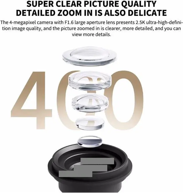 Alt view image 2 of 6 - Outdoor Camera CW300 2.5K Full Color Night Vision 4 Million Pixels IP66 Human Tracking Sound and Light Warning Voice Call(EU Plug,Add 32G TF Card)