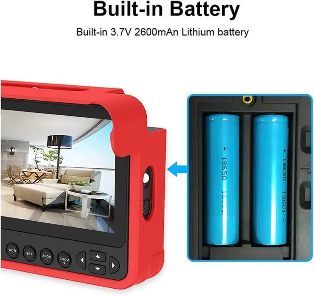 Alt view image 3 of 6 - CCTV Tester CCTV Tester 4.3 Wrist-wear Camera Portable HD Analog Support CVBS/CVI/TVI/AHD/8MP Automatic Adaptation Support IP Camera
