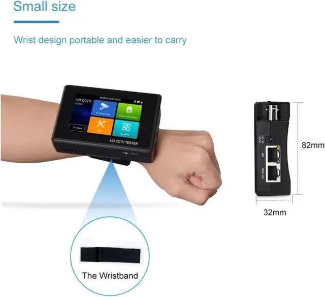 Alt view image 4 of 7 - CCTV Tester 4K CCTV IP Tester IPC-1800 Plus 4 in Wrist AHD CVI TVI CVBS 5 in 1 Monitor for Analog IP Camera H.265 POE Testers CFTV Support IP Camera(IPC1800ADHCPlus)
