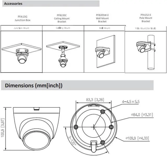 Alt view image 4 of 6 - 8MP Camera 4K IR PoE IPC-HDW2841T-S 4MP IPC-HDW2441T-S Build-in Mic SD Card Slot Vehicle Human Detection(3.6mm,4MP White Color)