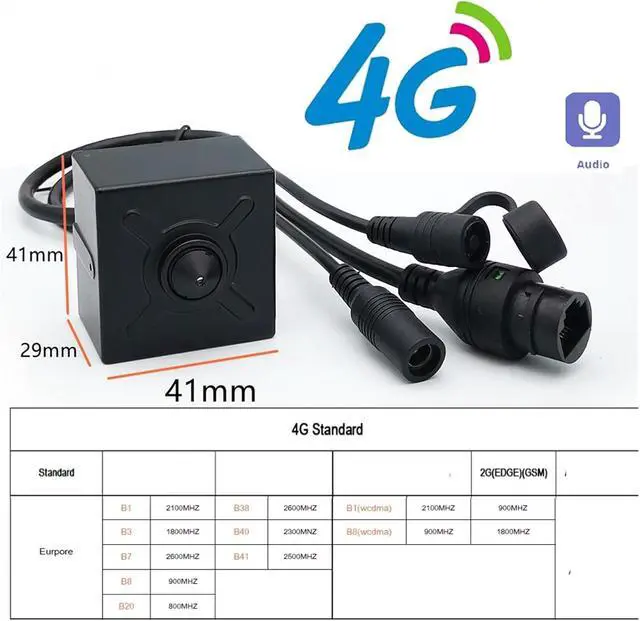 Alt view image 3 of 7 - 3G 4G Portable Mini 4G Camera 1920P 1080P GSM SD SIM Card CCTV P2P Audio Surveillance Monitor Security Pinhole(5MP Only EU Bands)