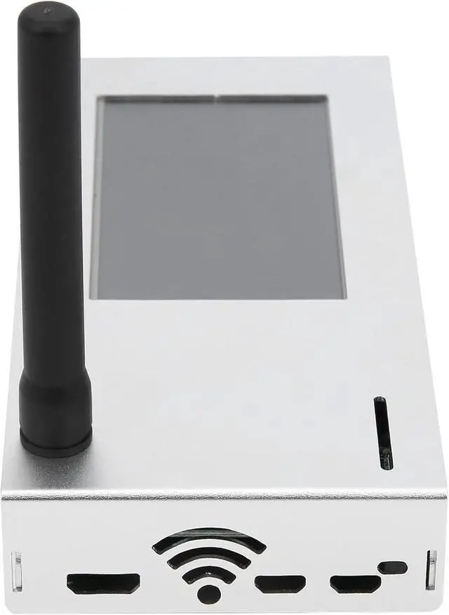 Alt view image 3 of 7 - Repeater Board Module with 3.2 Inch High Definition Display Screen and Silver Aluminum Alloy Shell - Electronic Component Set with Engraved Openings and Heat Treated Construction