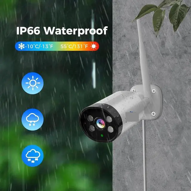 Alt view image 3 of 7 - 3MP IP Camera Outdoor Waterproof CCTV WiFi Surveillance Security Camera P2P for System(EU Plug)