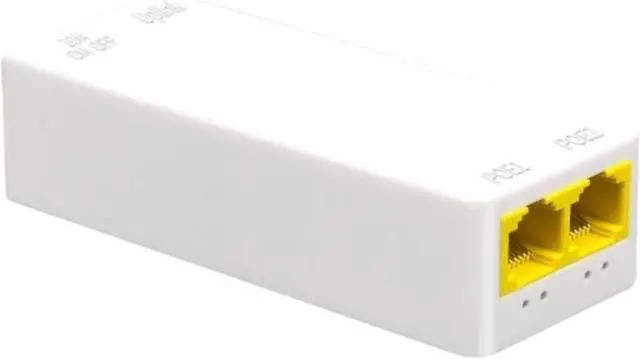 Main image of Repeater POE 2 Port POE Repeater 100Mbps 1 to 2 PoE Extender with IEEE802.3af/at Plug&Play 48V