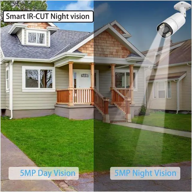 Alt view image 2 of 6 - 4K 8MP H.265 IP Camera POE Security Surveillance Camera Metal ONVIF Two Way Audio Double Light Color Night Waterproof CCTV Video(3.6mm,4MP POE AI Camera)