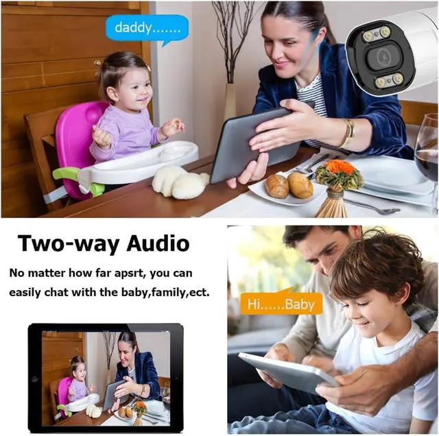 Alt view image 4 of 6 - 4K 8MP H.265 IP Camera POE Security Surveillance Camera Metal ONVIF Two Way Audio Double Light Color Night Waterproof CCTV Video(3.6mm,4MP POE AI Camera)
