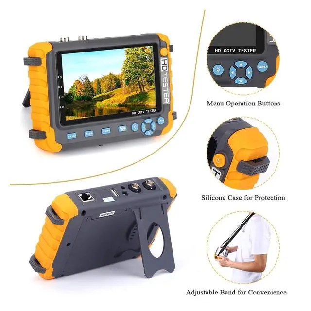 Alt view image 4 of 7 - CCTV Tester IV8W CCTV Tester 8MP ADH CVI TVI CVBS 4 in 1 Camera AHD VGA Input Power Output Testing Tool Cable Test Support IP Camera