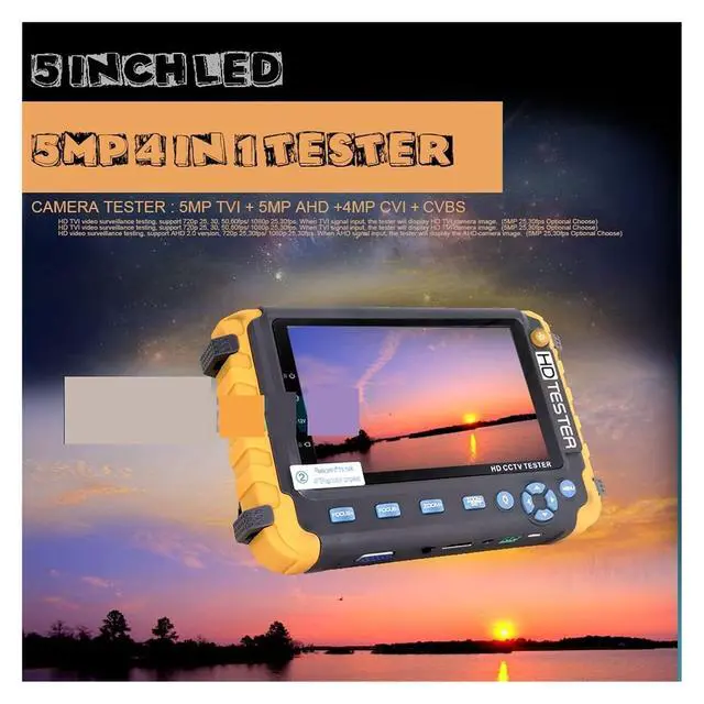 Alt view image 5 of 6 - CCTV Tester IV8W CCTV Monitor 5MP AHD CVBS TVI 4MP CVI Camera Tester All in One Support PTZ RS485 UTP Cable Test Support IP Camera
