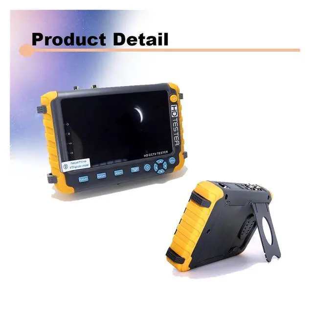 Alt view image 3 of 6 - CCTV Tester IV8W CCTV Monitor 5MP AHD CVBS TVI 4MP CVI Camera Tester All in One Support PTZ RS485 UTP Cable Test Support IP Camera