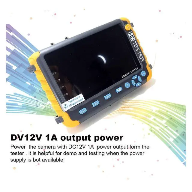 Alt view image 4 of 6 - CCTV Tester IV8W CCTV Monitor 5MP AHD CVBS TVI 4MP CVI Camera Tester All in One Support PTZ RS485 UTP Cable Test Support IP Camera