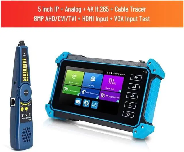 Alt view image 2 of 6 - CCTV Tester CCTV Tester IP Camera Ahd Mini Monitor 4k VGA IPC Poe Portable Cftv Cable Testing Support IP Camera(5200 Plus)