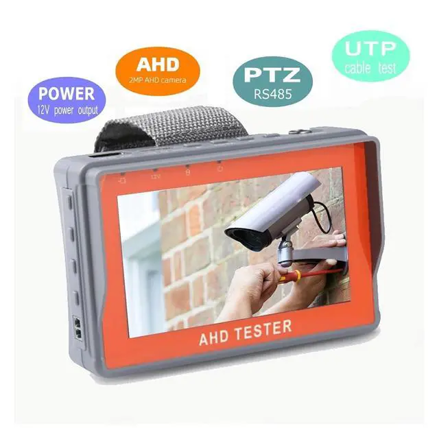 Alt view image 2 of 6 - CCTV Tester IV7A 4.3Inch HD AHD CCTV Tester Monitor 8MP Analog Camera Testing PTZ UTP Cable 12V1A Output Support IP Camera