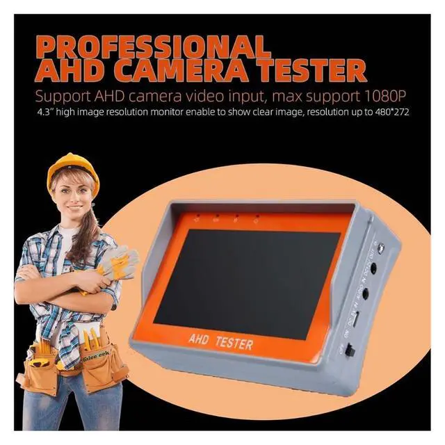 Alt view image 5 of 6 - CCTV Tester IV7A 4.3Inch HD AHD CCTV Tester Monitor 8MP Analog Camera Testing PTZ UTP Cable 12V1A Output Support IP Camera