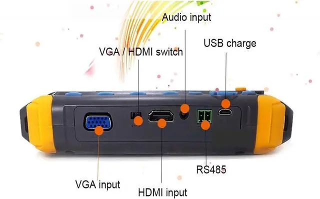 Alt view image 4 of 5 - CCTV Tester IV8W/8C/IV5 TFT LCD HD 8MP TVI AHD CVI CVBS in One CCTV Tester Analog Security Camera Monitor Wrist Design Test Tool Support IP Camera(8C no HDMI VGA)