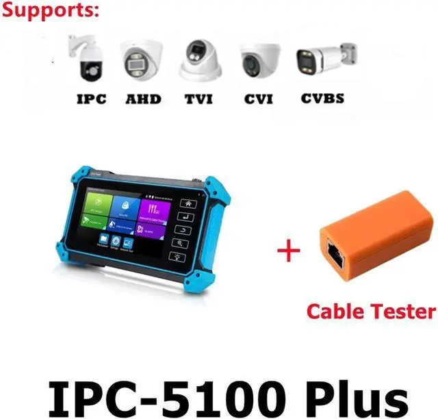 Alt view image 2 of 7 - CCTV Tester Auto HD IPC5100C Plus Full 8MP CVI TVI AHD Analog 6 in 1 VGA & 4K Input with Cable Tracer POE IP Camera CCTV Tester Monitor Support IP Camera(No SDI)