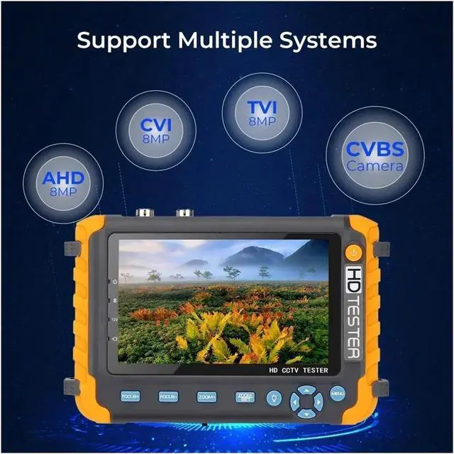 Alt view image 3 of 7 - CCTV Tester CCTV Tester Monitor Mini IV8W Portable Monitorfor Security Camera 8MP CVI TVI AHD VGA Tools Support IP Camera(IV5)