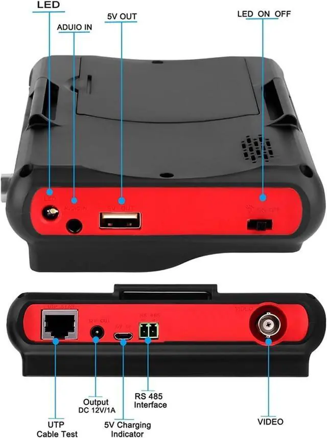 Alt view image 4 of 7 - CCTV Tester 4K CCTV Tester 4.3 Inch Ahd Monitor for Video Surveillance AHD/CVI/TVI/CVBS Analog Camera with RS485 PTZ Controller UTP Support IP Camera