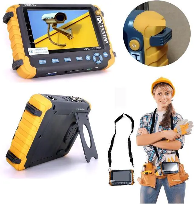 Alt view image 3 of 6 - CCTV Tester Ahd Camera MonitorCCTV Tester4 in 1 Cameras Test Tool ptz Control,Input Monitor. DC 12V Power Out Support IP Camera