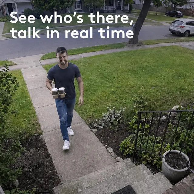 Alt view image 4 of 7 - ADT Blu Outdoor Camera, 2K Video, Rechargeable Battery, Spotlight, Night Vision, Weather Resistant, Smart Detection - Compatible with ADT Blu Systems, Subscription Required