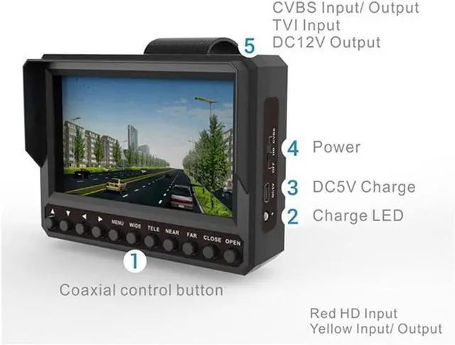 Alt view image 5 of 6 - CCTV Tester CCTV Tester 4 in 1 for AHD TVI 3.0 CVI & CVBS Analog Camera Security Video Monitor 1080P Inch LCD Support IP Camera