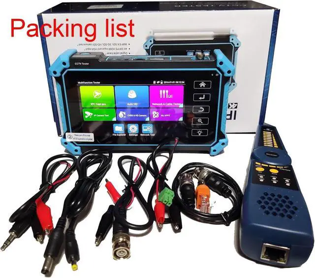 Alt view image 6 of 7 - CCTV Tester IP CCTV Tester Monitor 5 in 1 IPC5100C Plus 4K 8MP CVI TVI AHD Analog VGA Input with Cable Tracer POE Support IP Camera(IPC5200C Plus)